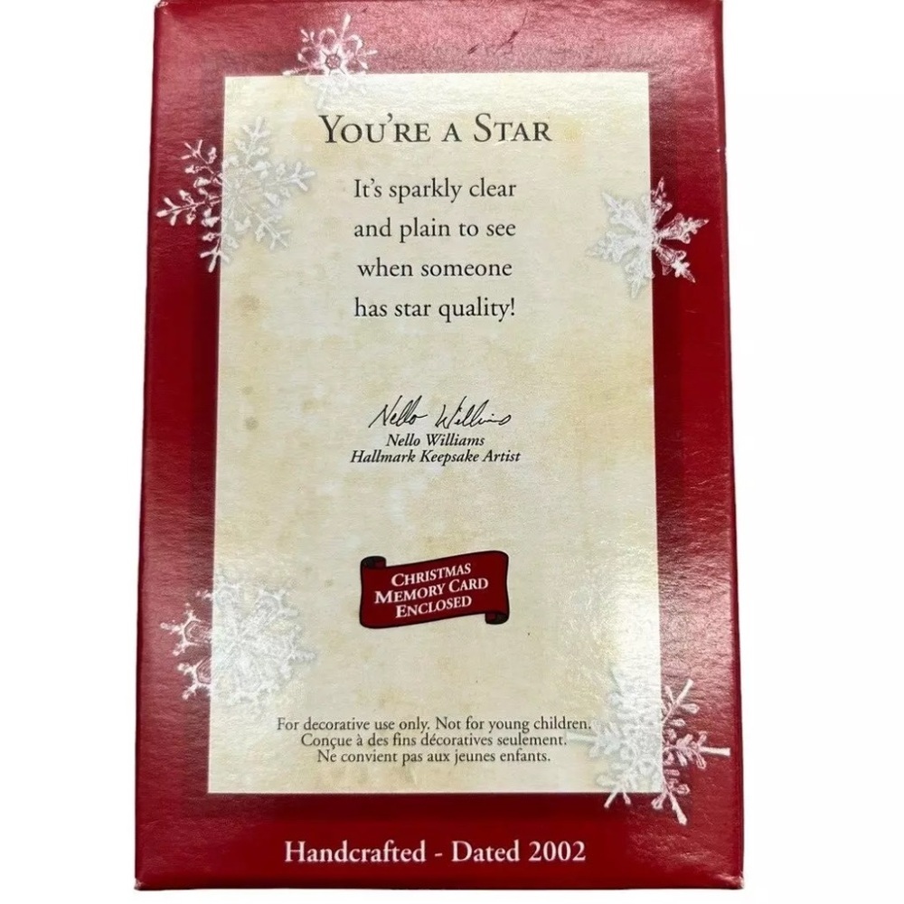 Vintage Hallmark Keepsake Ornament 2002 - You're A Star New - Picture 4 of 7